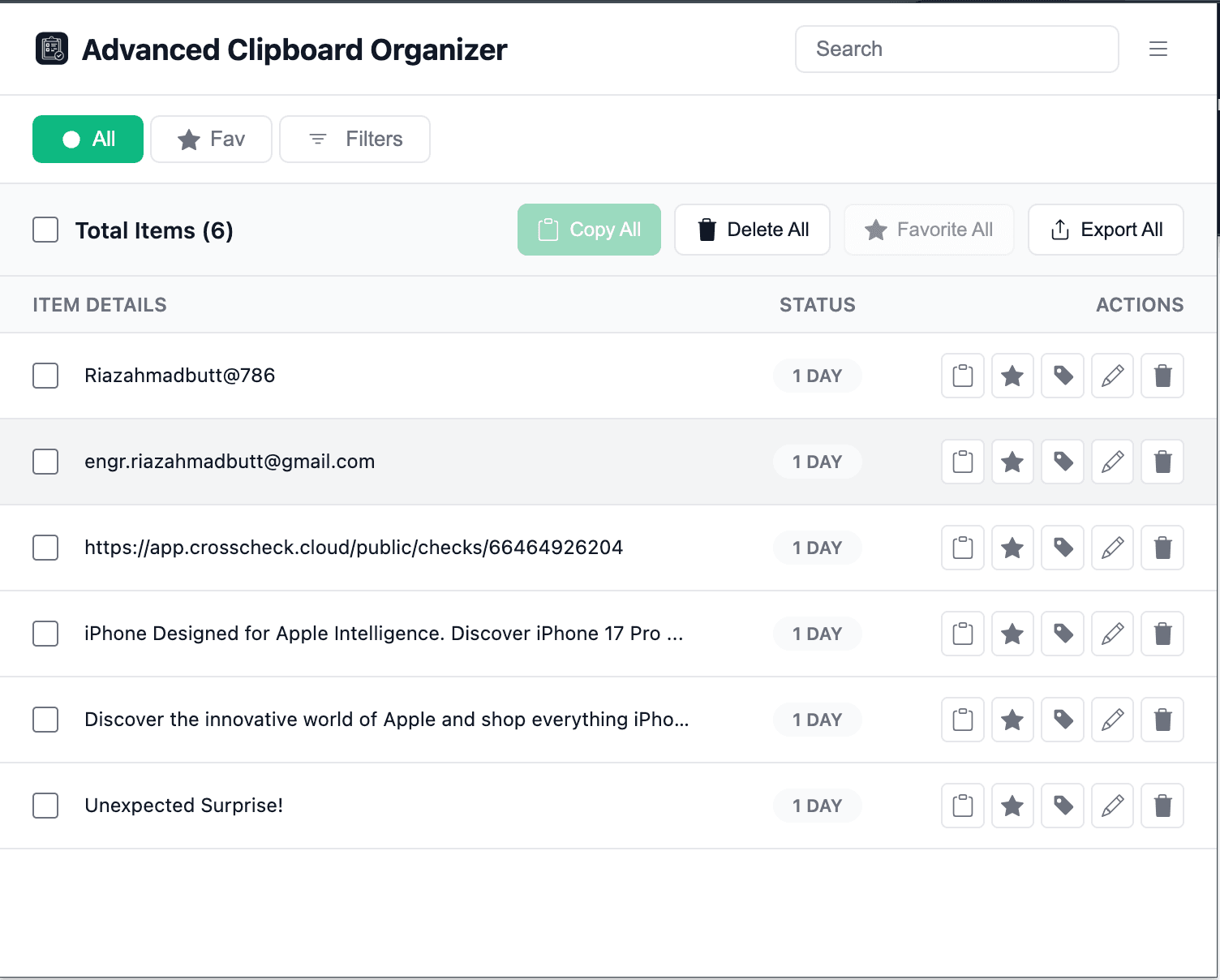 Advanced Clipboard — Browser Extension